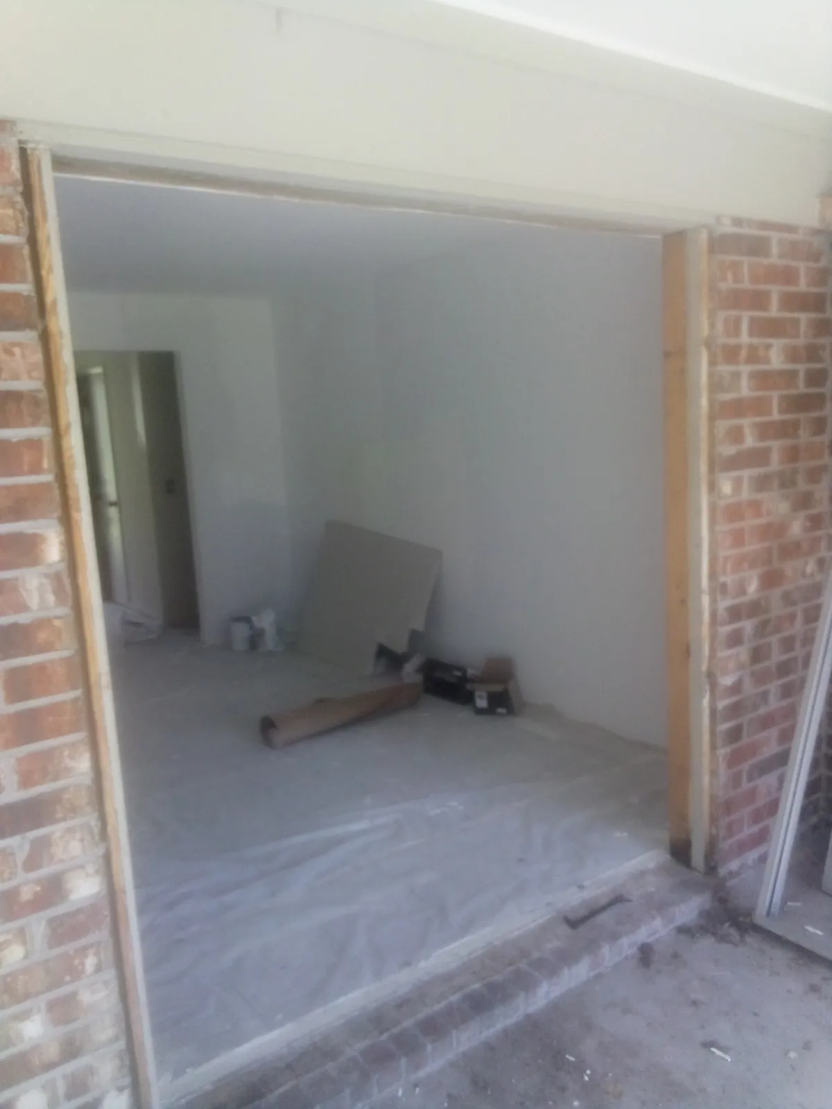 Sliding patio door, before