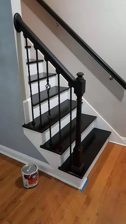 Staircase refinish, after