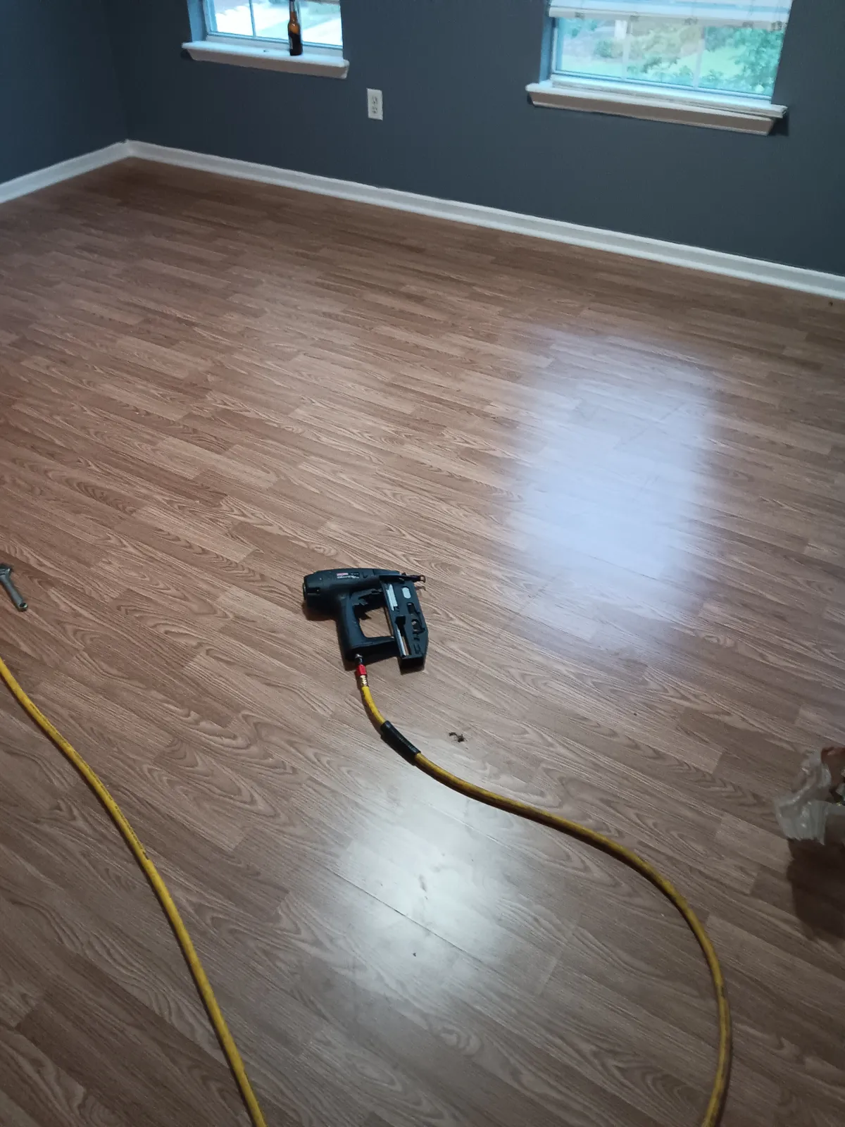 Laminate floor install, after
