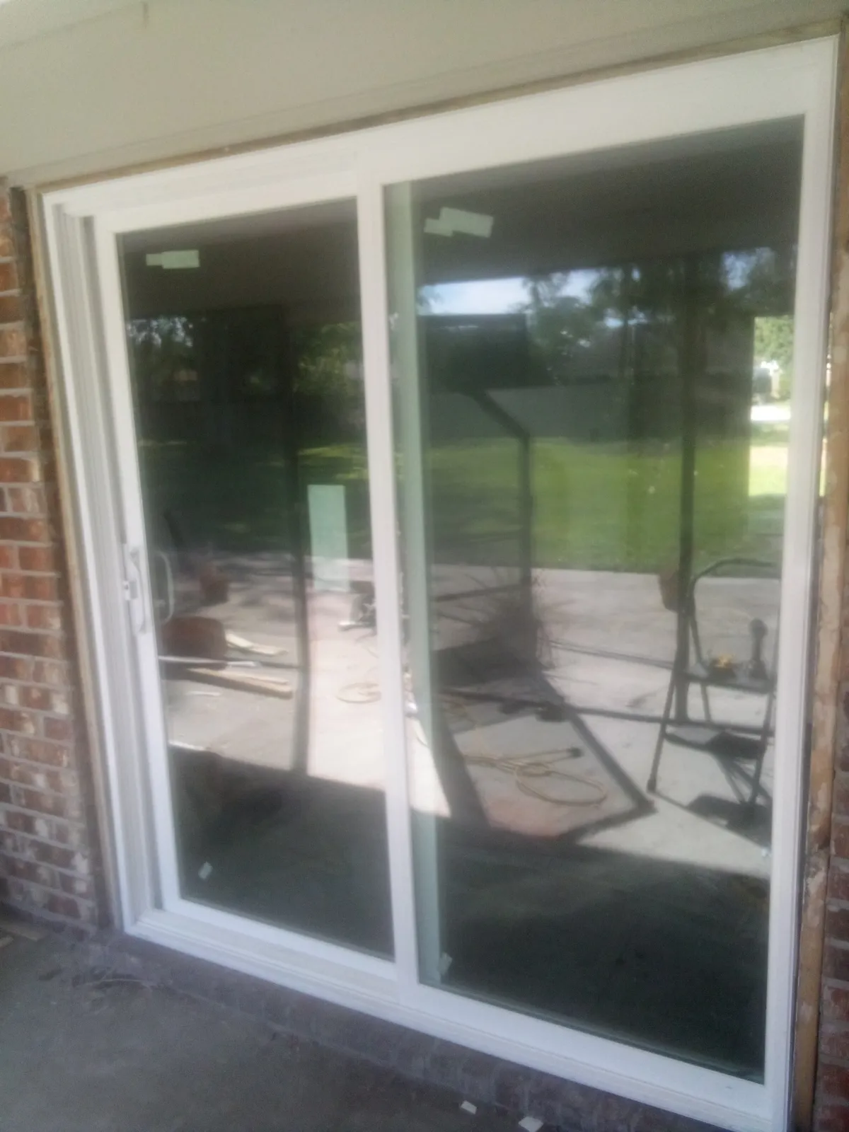 Sliding patio door, after